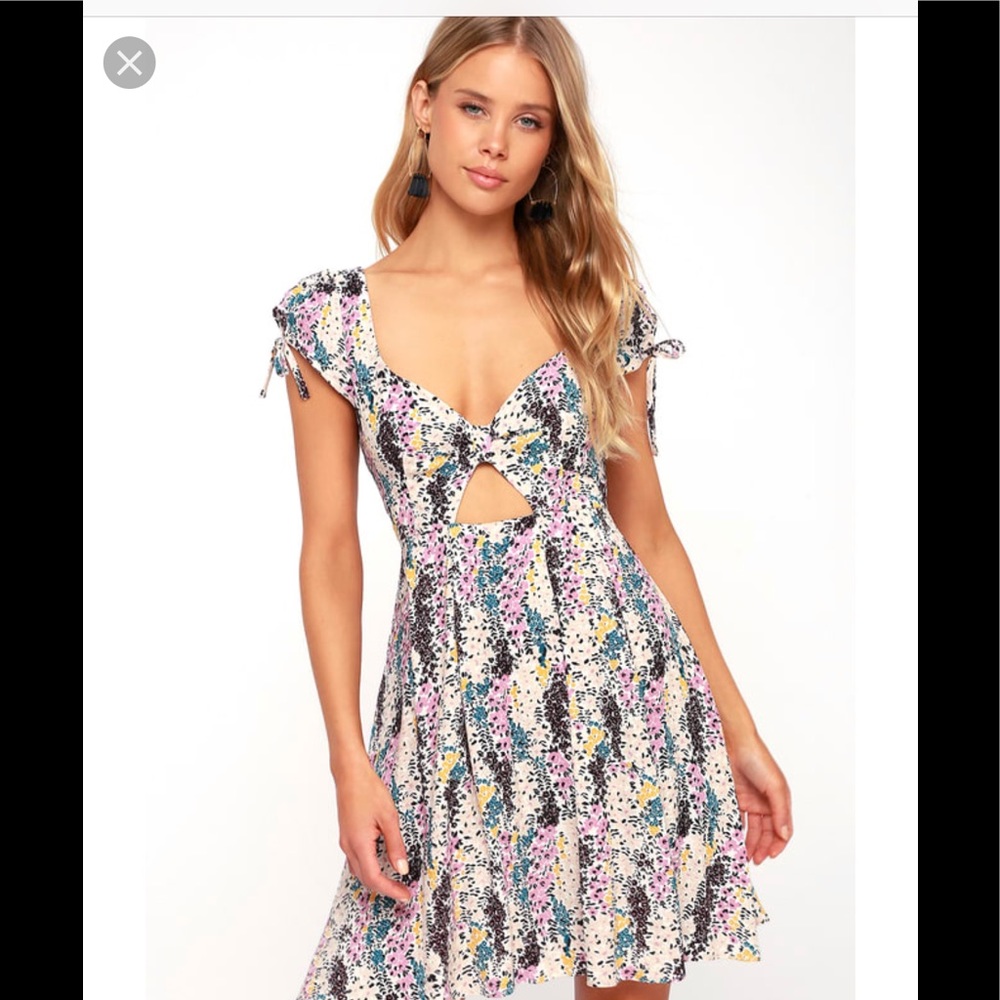 Free People ivory floral summer dress